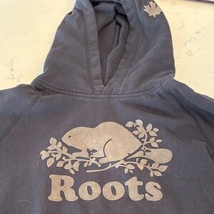 Roots Dark Blue Hoodie with Beaver Emblem